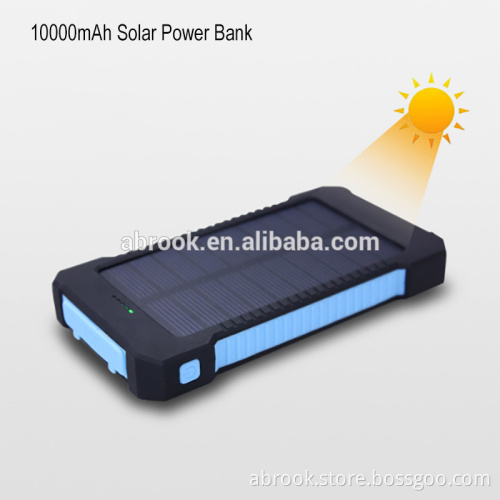 Hot seller 10000mah waterproof solar battery charger for mobile phone